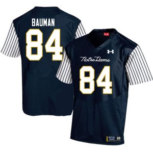 Notre Dame Fighting Irish Men's Kevin Bauman #84 Navy Under Armour Alternate Authentic Stitched College NCAA Football Jersey DHP8899VD